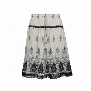 Southwestern/NewMexican inspired Black and White Women's Skirt